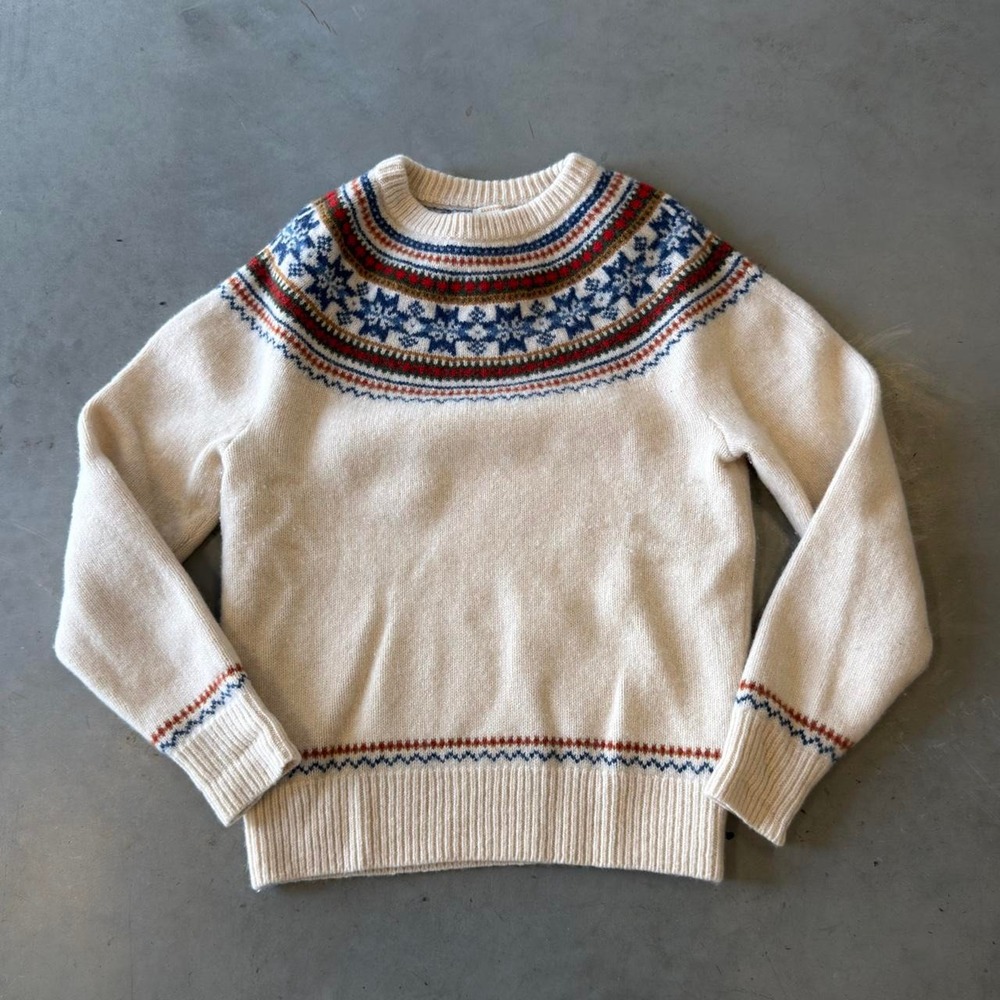 J. Crew 100% lambswool pullover pattern sweater